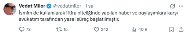 500 bin TL'lik iddia ortalığı karıştırdı! Vedat Milor'dan yanıt gecikmedi