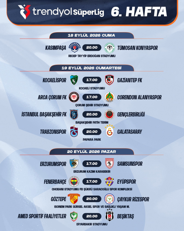 Trabzonspor-Galatasaray maçının tarihi belli oldu