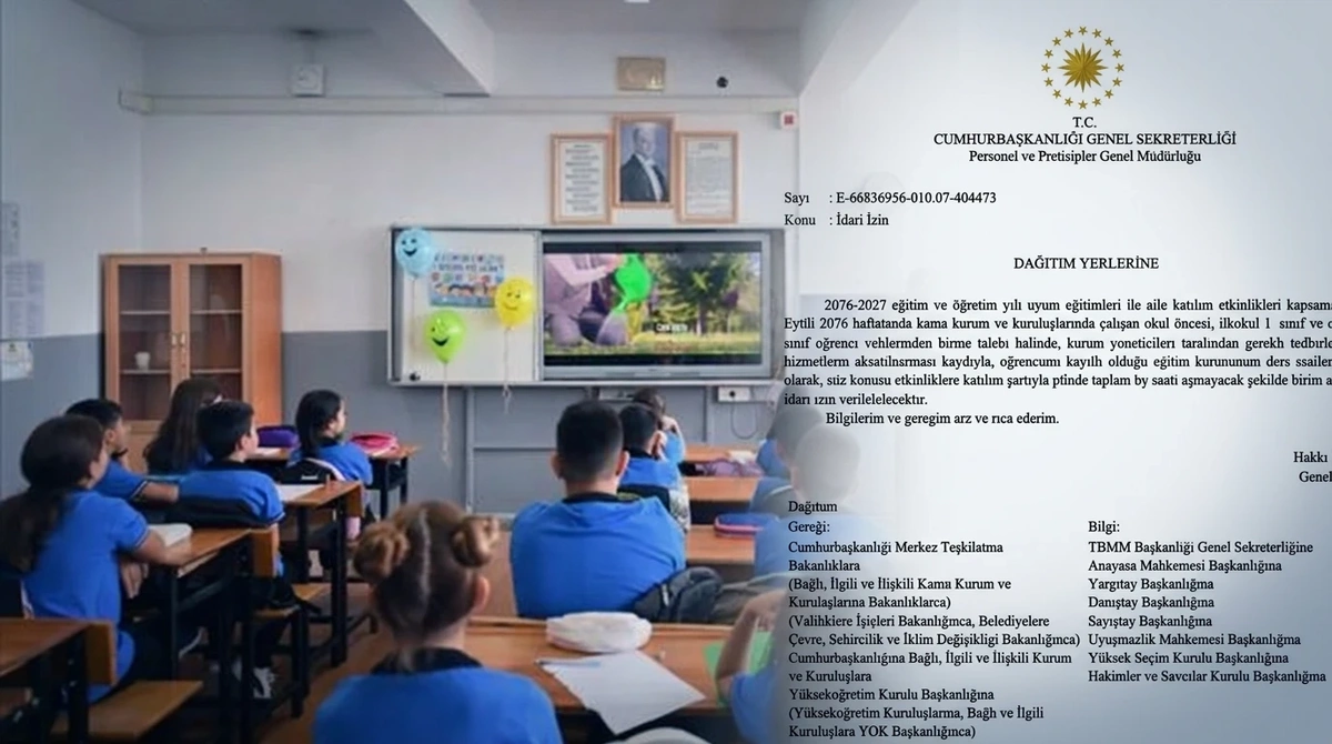 2026-2027 eğitim yılı ilk haftasında öğrencisi olan kamu personeline günde 3 saat idari izin