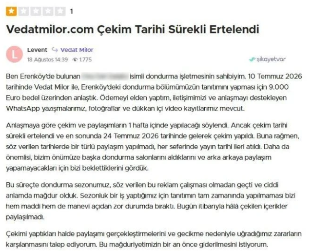 500 bin lira iddiası ortalığı karıştırdı! Vedat Milor harekete geçiyor
