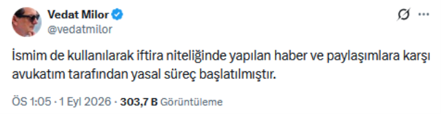 500 bin lira iddiası ortalığı karıştırdı! Vedat Milor harekete geçiyor