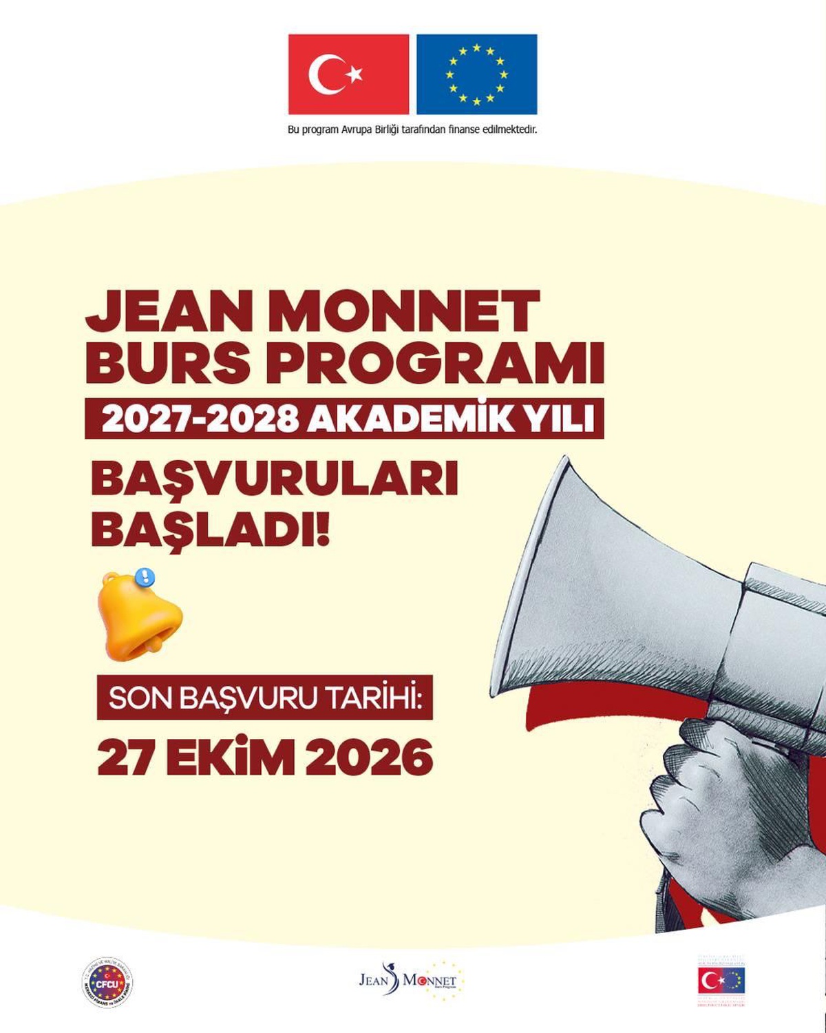 Avrupa Birliği alanında uzmanlaşmak isteyenler için Jean Monnet burs başvuruları başladı