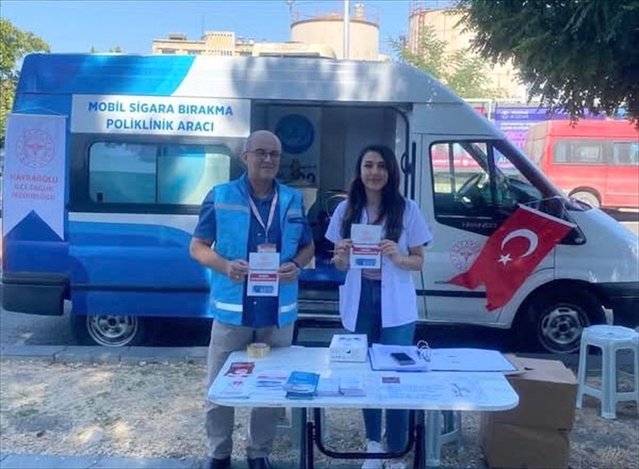 Tekirdağ Hayrabolu'da sigara bırakmak isteyenlere mobil araçla ücretsiz destek veriliyor