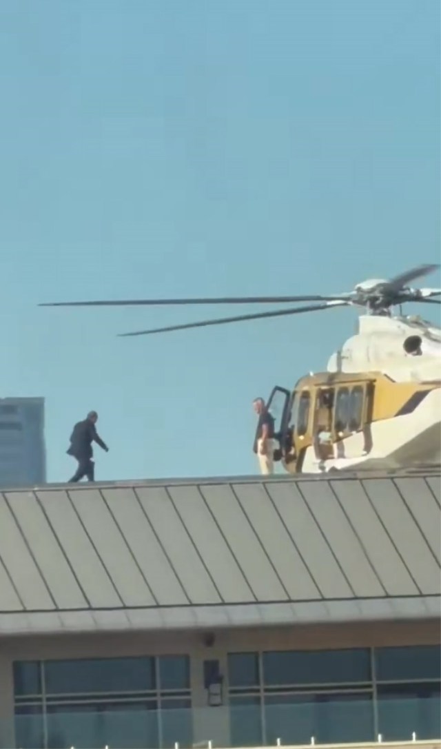 Sadettin Saran mı, değil mi? Helikopterle gelip alışverişten çıkan kadını aldı