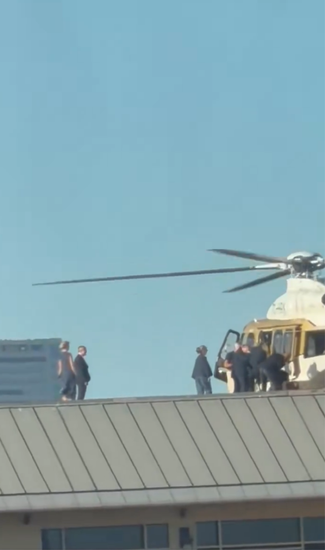 Sadettin Saran mı, değil mi? Helikopterle gelip alışverişten çıkan kadını aldı