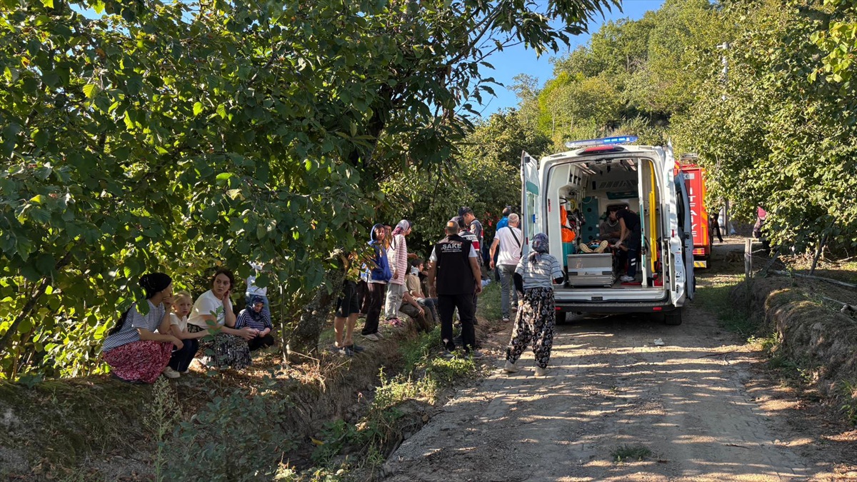 Sakarya Hendek'te fındık işçilerini taşıyan traktör devrildi, 18 kişi yaralandı.