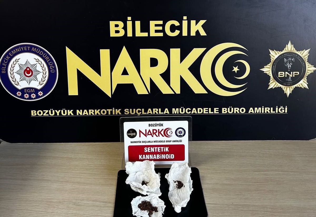 Bilecik Bozüyük'te şüpheli şahıs üzerinde bonzai ele geçirildi, gözaltına alındı