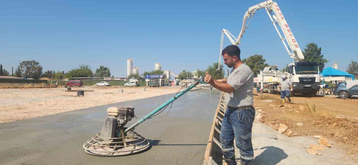 Didim'de atık getirme merkezi genişletiliyor, beton döküm çalışması tamamlandı