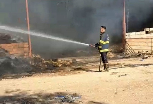 Eskişehir Sivrihisar'daki çiftlik yangınında 15 küçükbaş hayvan telef oldu
