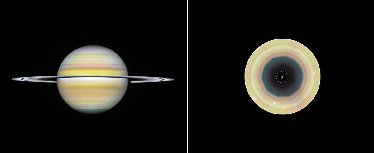 Hubble, Satürn'ün Güney Kutbunda 10 Kenarlı Dev Bulut Dalgası Tespit Etti