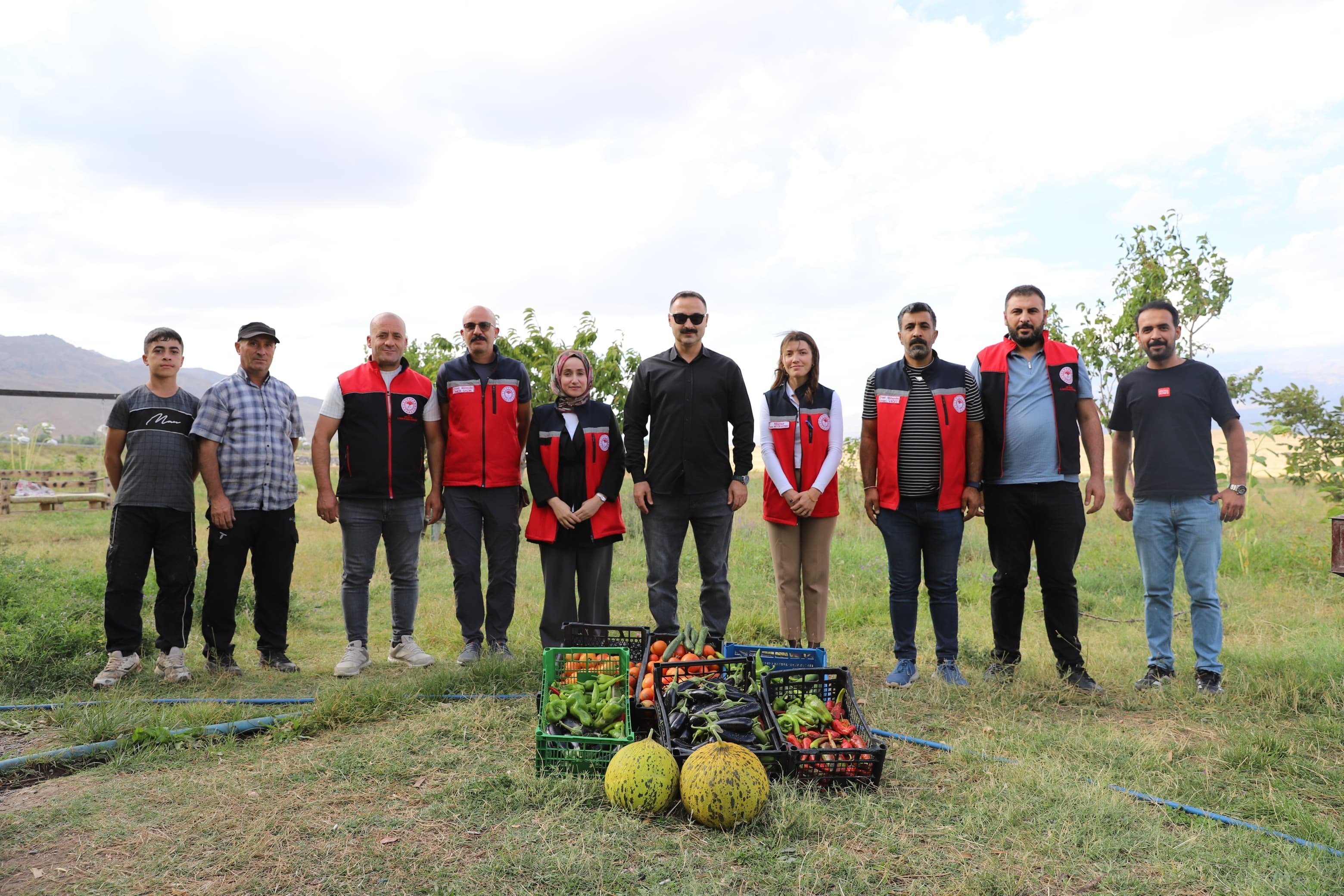 Ağrı Doğubayazıt'ta Kaymakam Ayvat, Ağrı Dağı kampını ve sebze hasadını inceledi