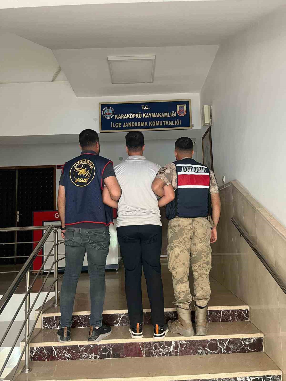 Şanlıurfa Karaköprü'de hırsızlık hükümlüsü R.K. jandarmanın operasyonuyla yakalandı