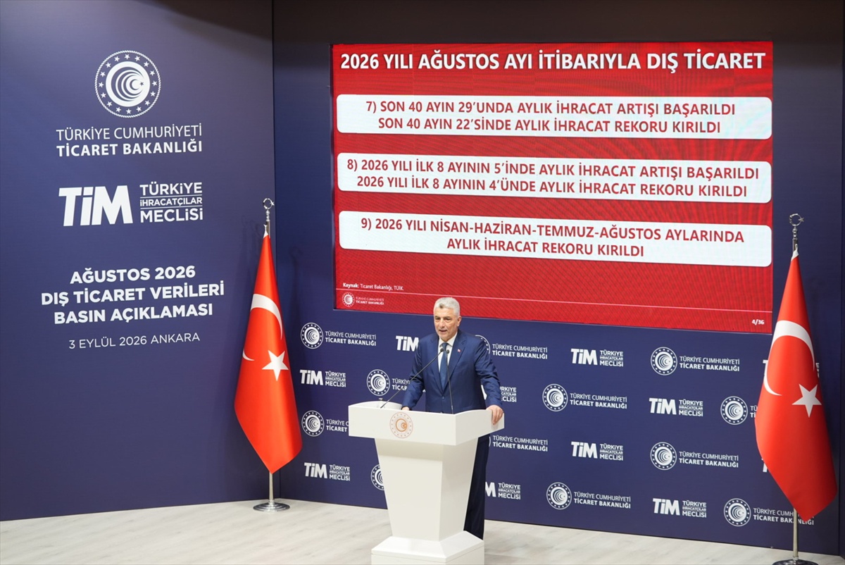 Ticaret Bakanı Bolat: Ağustosta ihracat yüzde 8,1 artışla 23,5 milyar dolar oldu
