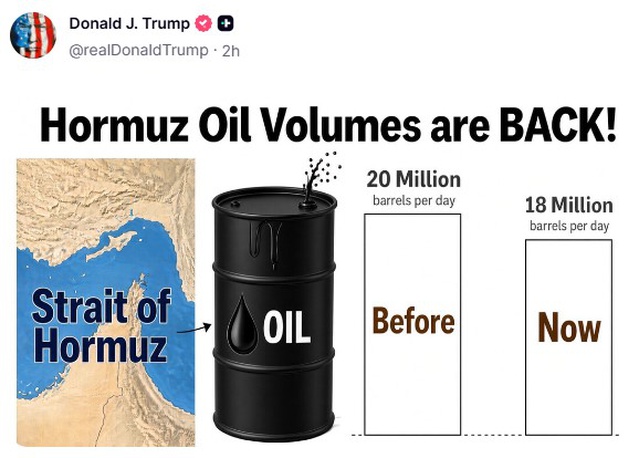 Trump, Hürmüz'de petrol sevkiyatının günlük 18 milyon varile ulaştığını savundu