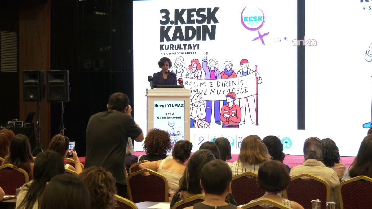 KESK'in 3. Kadın Kurultayı Ankara'da başladı