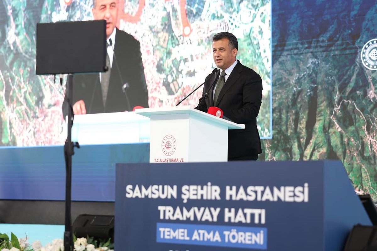 Samsun'da Şehir Hastanesi tramvay hattının temeli atıldı; saatte 15 bin yolcu hedefleniyor