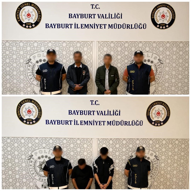 Bayburt'ta göçmen kaçakçılığı operasyonunda 2 Afgan göçmen ve 2 şüpheli yakalandı