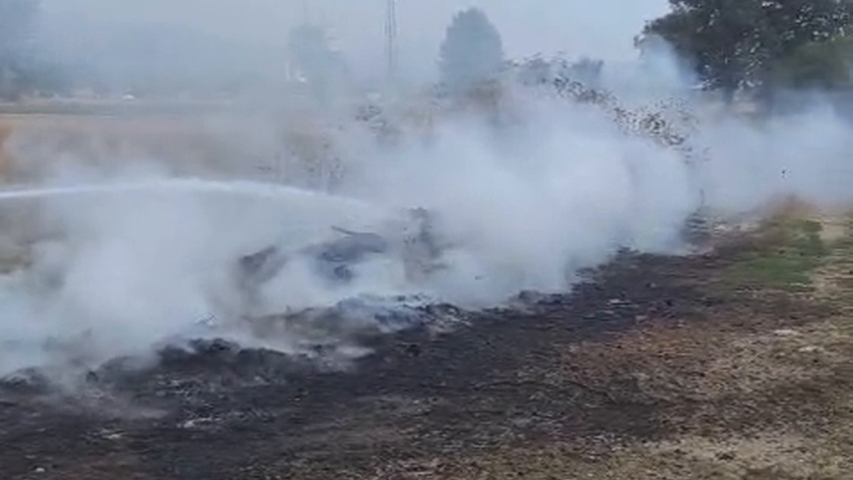 Bolu Seyit Mahallesi'nde yol kenarındaki otluk alanda çıkan yangın söndürüldü