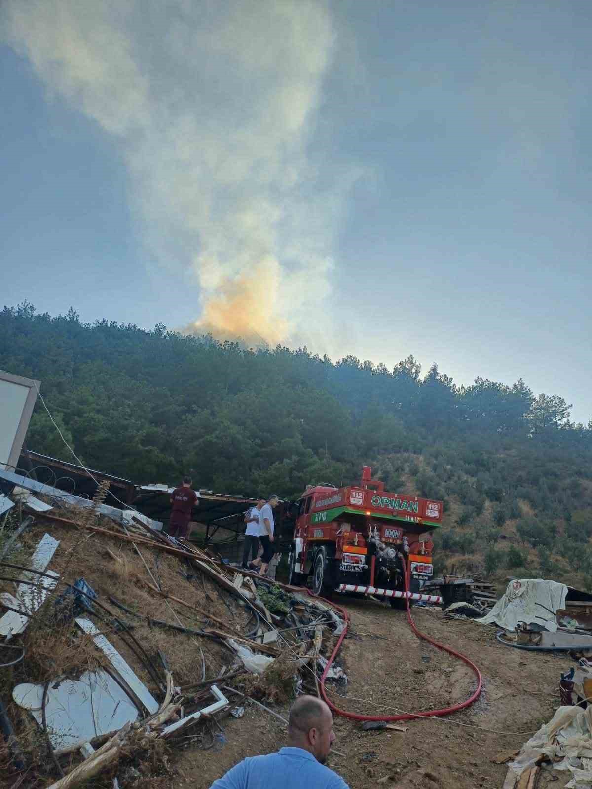 Hatay Hassa'da orman yangını havadan ve karadan müdahaleyle büyümeden kontrol altına alındı