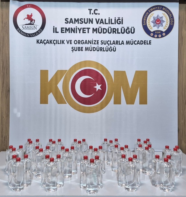 Samsun'da operasyonda 51 litre etil alkol ele geçirildi, 1 kişi hakkında işlem yapıldı