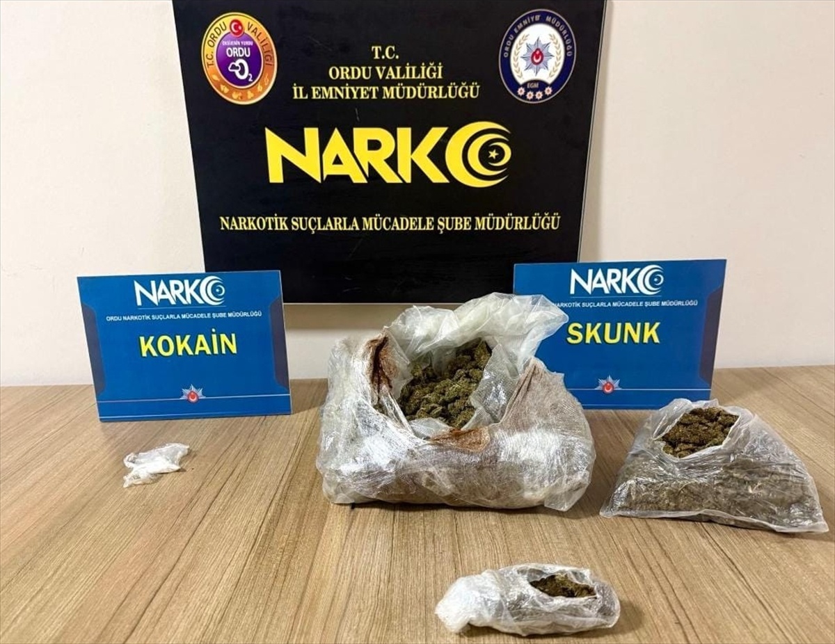 Ordu'nun Gülyalı ilçesinde uyuşturucu operasyonunda gözaltına alınan 2 zanlı tutuklandı