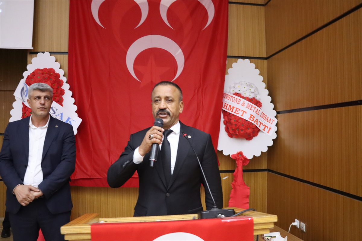 MHP Midyat İlçe Başkanlığına Adil Acar yeniden seçildi, kongreye katılım yüksekti
