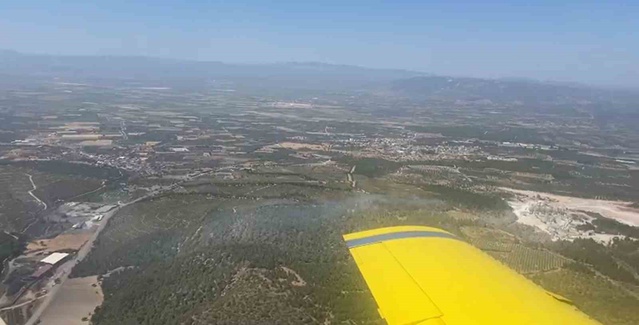 Soma'daki orman yangını havadan ve karadan müdahaleyle kontrol altına alındı