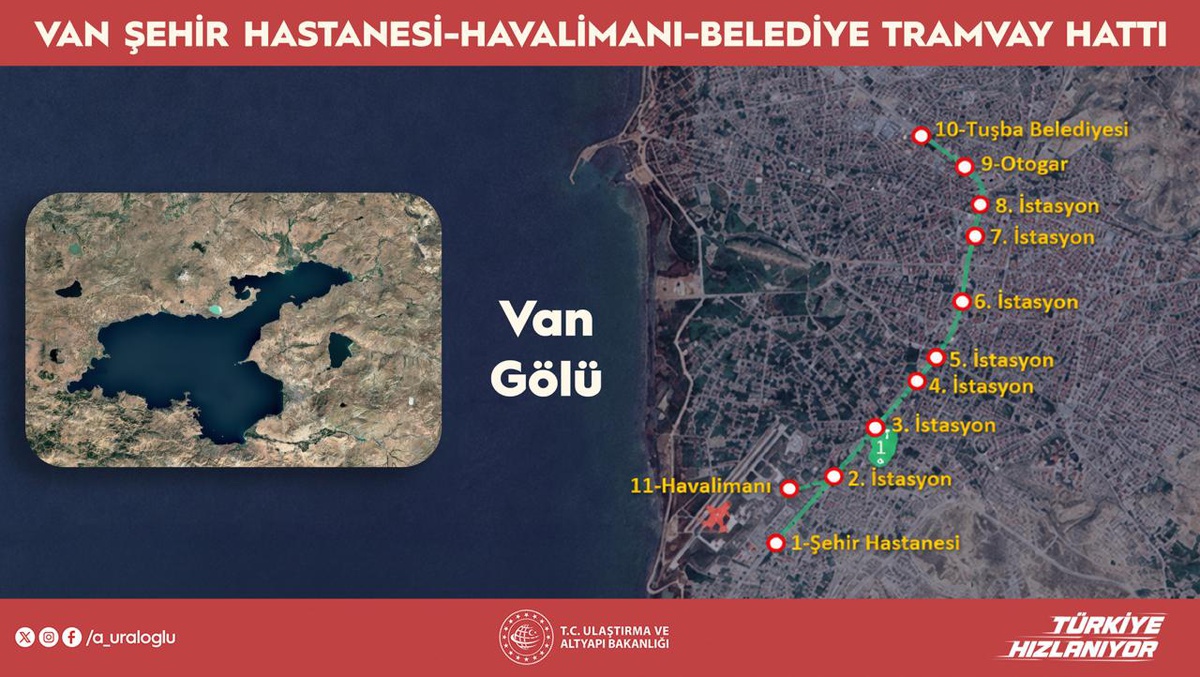 Van'a 8,67 km tramvay hattı bakanlığa devredildi