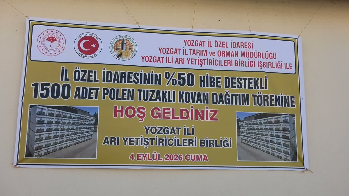 Yozgat'ta 4,1 milyon liralık projeyle 100 arıcıya bin 500 polen tuzaklı kovan dağıtıldı