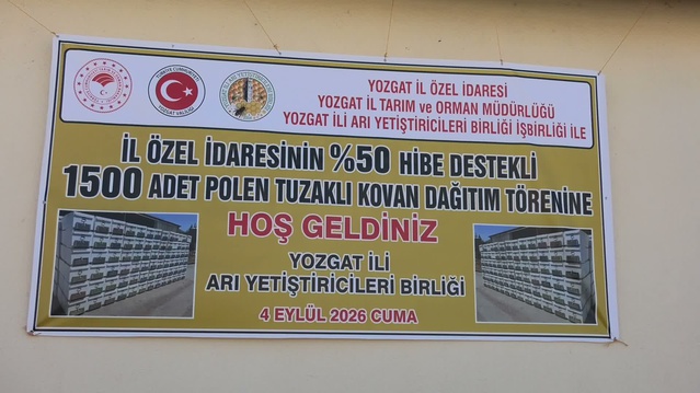 Yozgat'ta 4,1 milyon liralık projeyle 100 arıcıya bin 500 polen tuzaklı kovan dağıtıldı