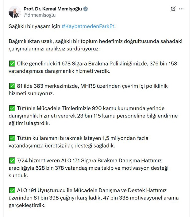 1,5 milyon kişiye ücretsiz sigara bırakma ilacı