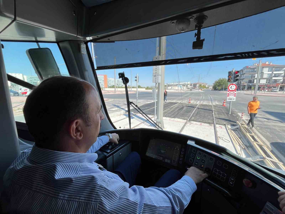 Konya\'da Tramvay Hattı Test Sürüşü Yapıldı