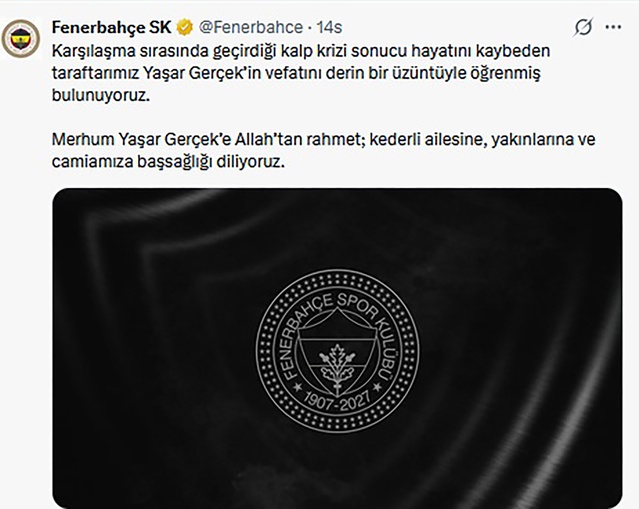 Derbide kalp krizi geçiren Fenerbahçeli gazi, oğlunun ilk maçında hayatını kaybetti