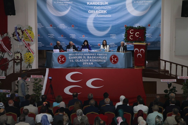 MHP Çankırı'nın 15. Olağan Kongresi'nde İl Başkanı Fatih Kaya güven tazeledi