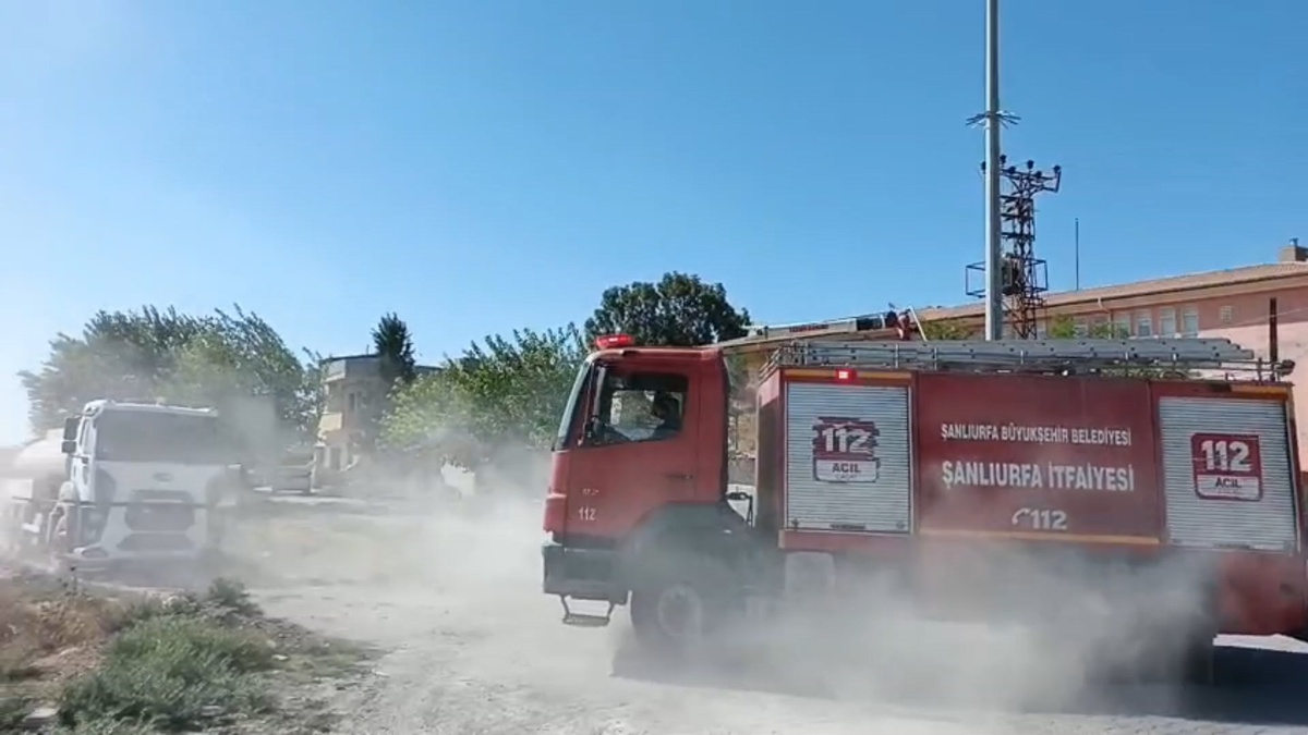 Tel Abyad sınır hattındaki mayınlı bölgede çıkan yangın kontrol altına alındı
