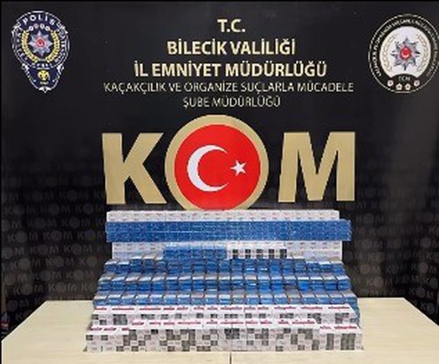 Bilecik'te polisin tırdaki aramasında bin 210 paket kaçak sigara yakalandı, 1 gözaltı