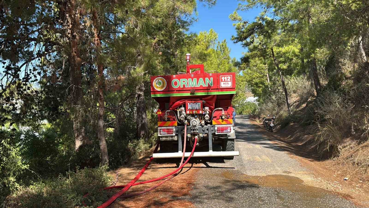 Mersin Bozyazı\'da orman yangını ekiplerin hızlı müdahalesiyle büyümeden söndürüldü