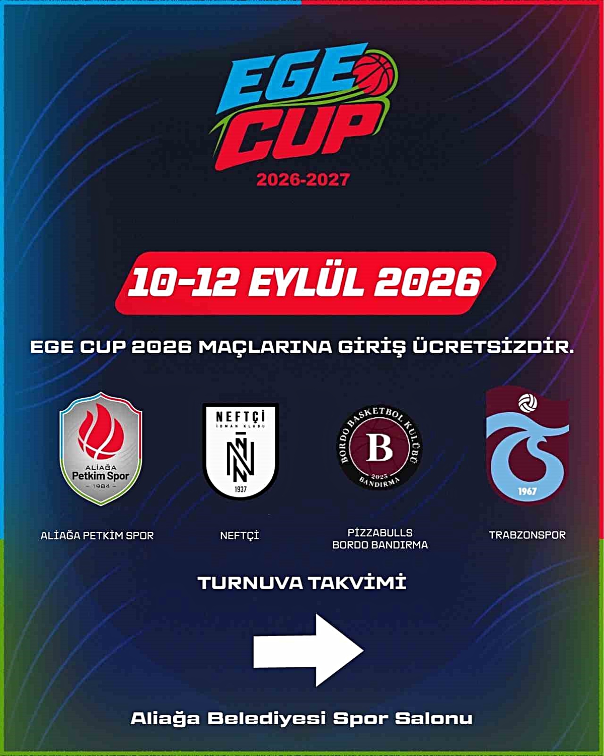 Ege Cup 2026'da 4 takım Aliağa'da kozlarını paylaşacak; ilk ma&ccedil; Petkim-Neftchi