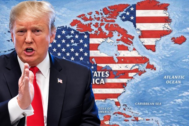 Trump’tan dikkat çeken harita! Kanada, Grönland, Meksika ve Küba ABD toprağı gibi gösterildi