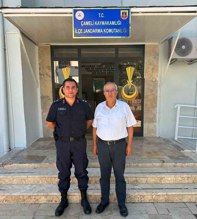 Çameli Belediye Başkanı, terfi eden İlçe Jandarma Komutanı'nı ziyaret etti