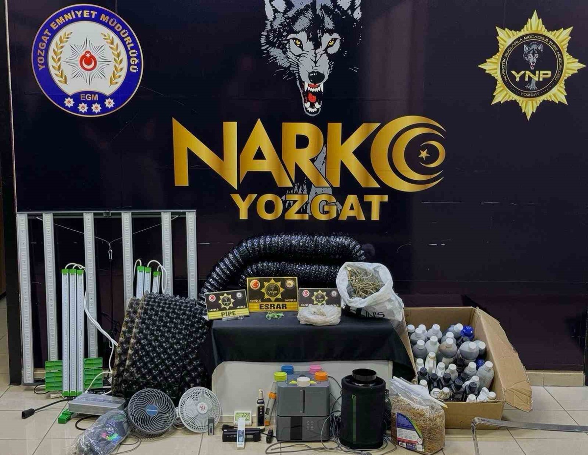 Yozgat\'ta yüksek elektrik faturası şüphesiyle evinde uyuşturucu yetiştiren zanlı yakalandı