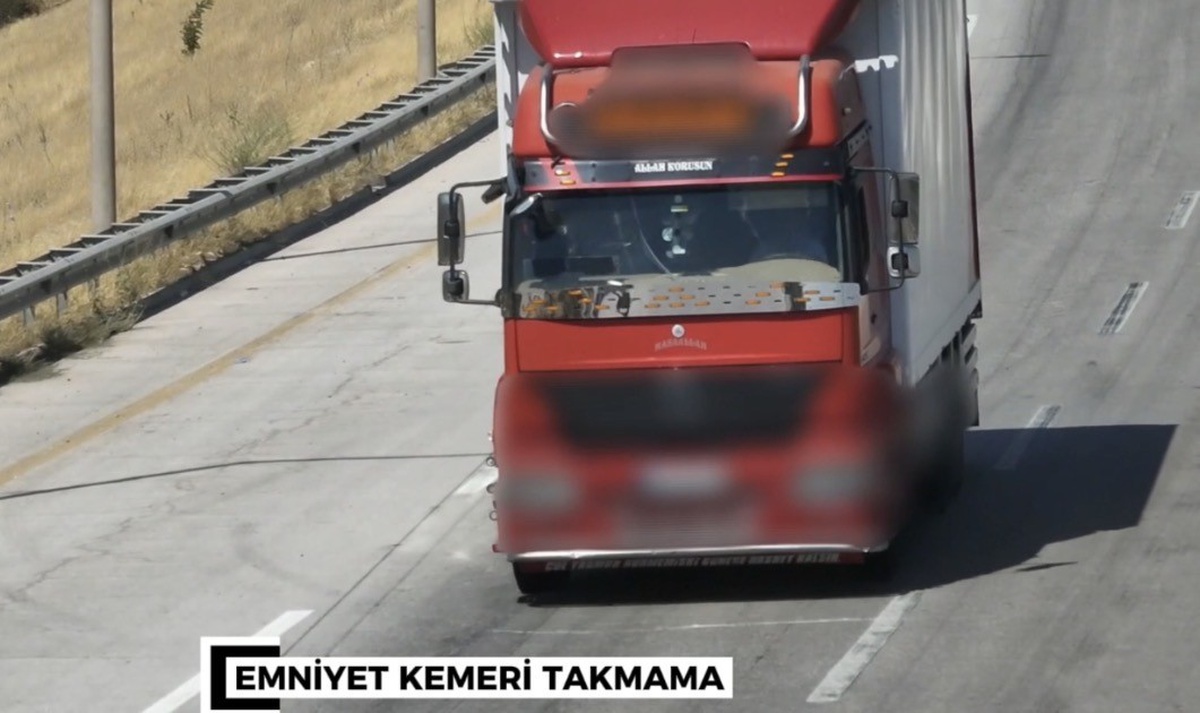Gaziantep otoyolunda dronlu denetimde 881 araca ceza, 34 araç trafikten men edildi