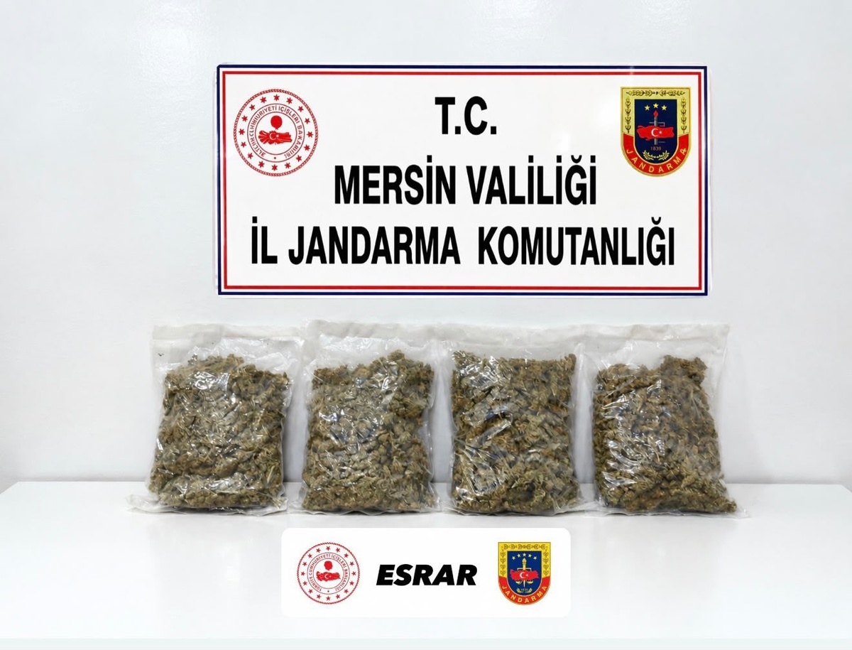 Mersin Toroslar\'da uyuşturucu baskını, 2 kilo esrar, 2 gözaltı