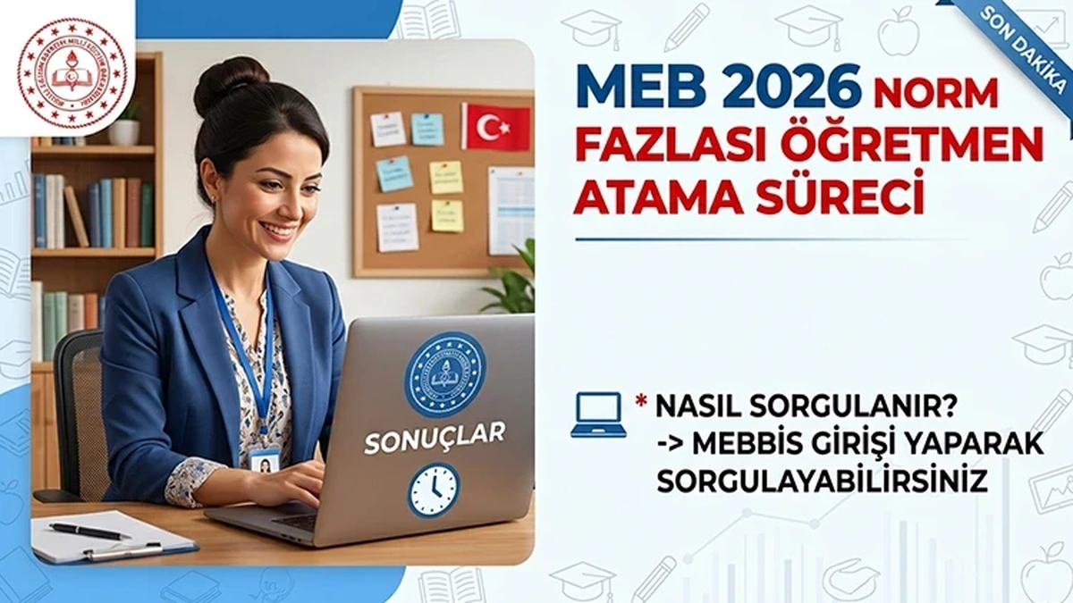 Norm kadro fazlası öğretmenlerin atama sonuçları bugün MEBBİS\'te açıklanacak