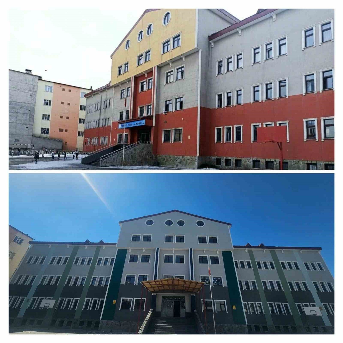 Patnos\'ta okullar yenileniyor, İlçe Milli Eğitim Müdürü Zorlu çalışmaları denetliyor