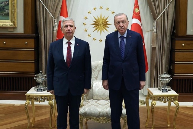 Cumhurbaşkanı Erdoğan, Beştepe'de ABB Başkanı Mansur Yavaş'ı kabul etti