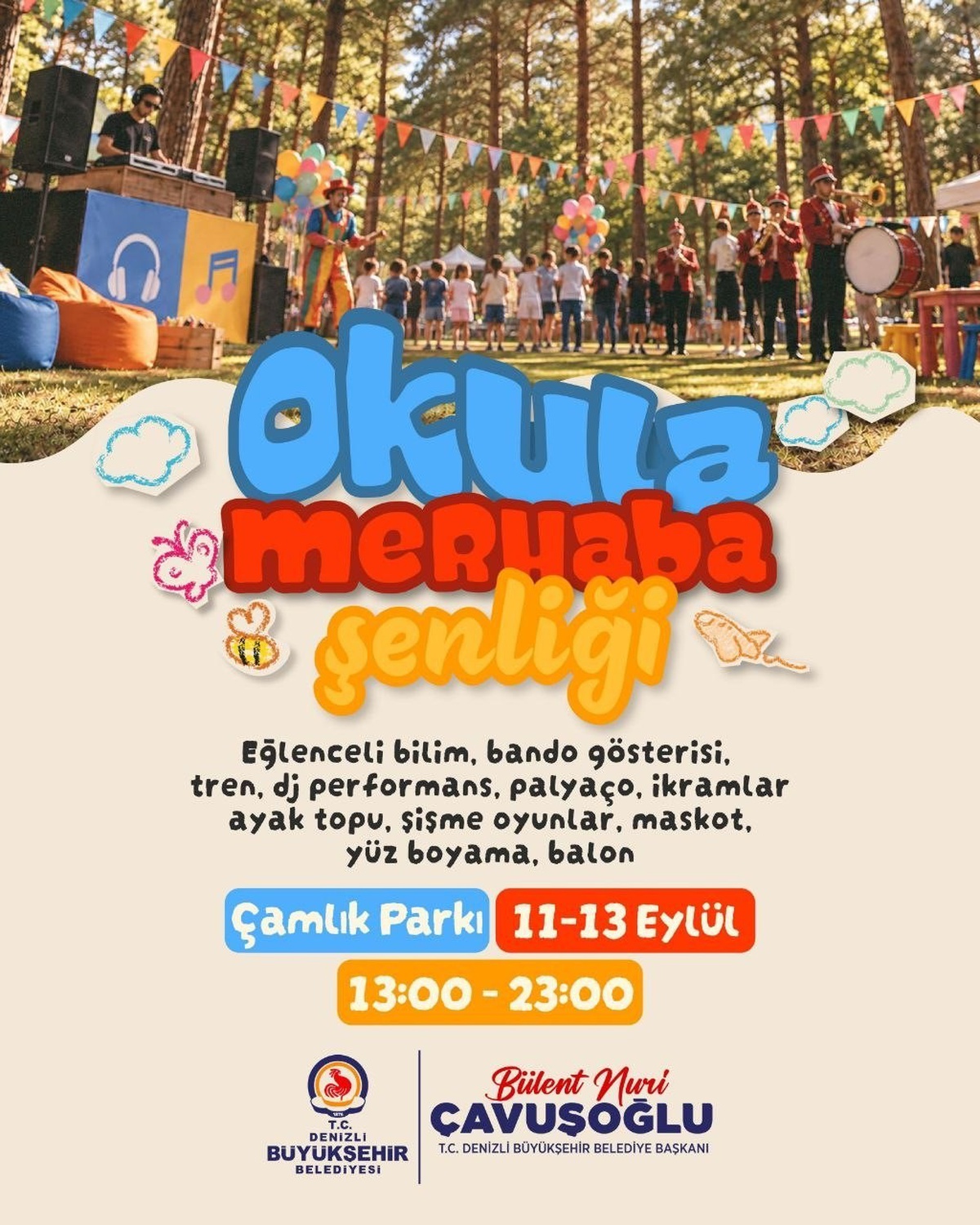 Denizli Büyükşehir ’Okula Merhaba Şenliği’ düzenliyor