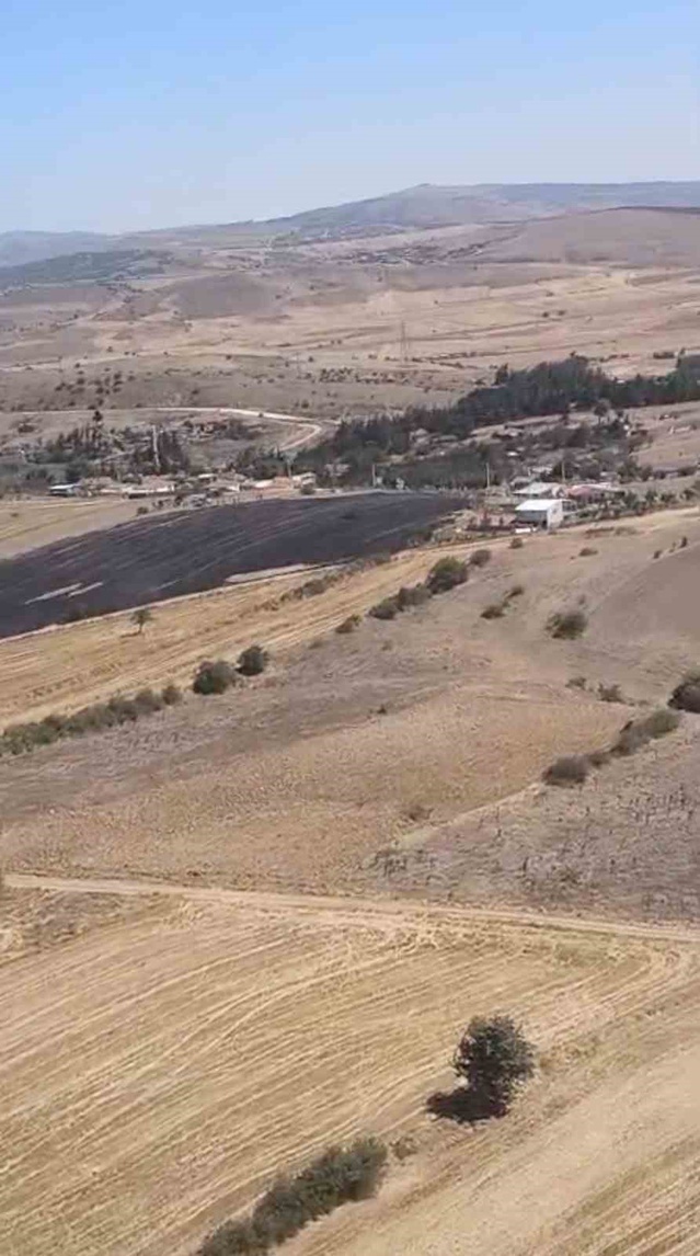 Eskişehir Tepebaşı'ndaki anız yangını ormanlık alana sıçramadan kontrol altına alındı