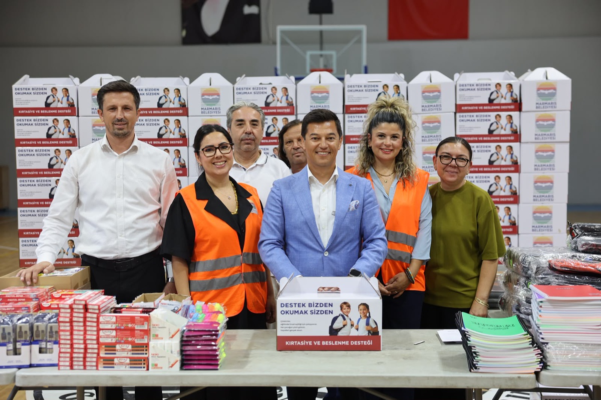 Marmaris Belediyesi\'nden ihtiyaç sahibi öğrencilere eğitim destek kutusu