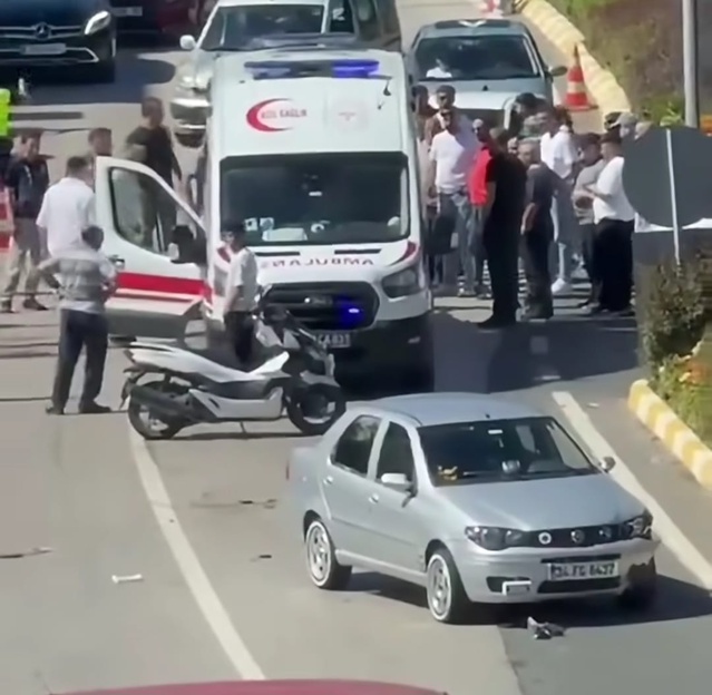 Ordu Altınordu'da otomobille çarpışan motosikletin sürücüsü ağır yaralandı